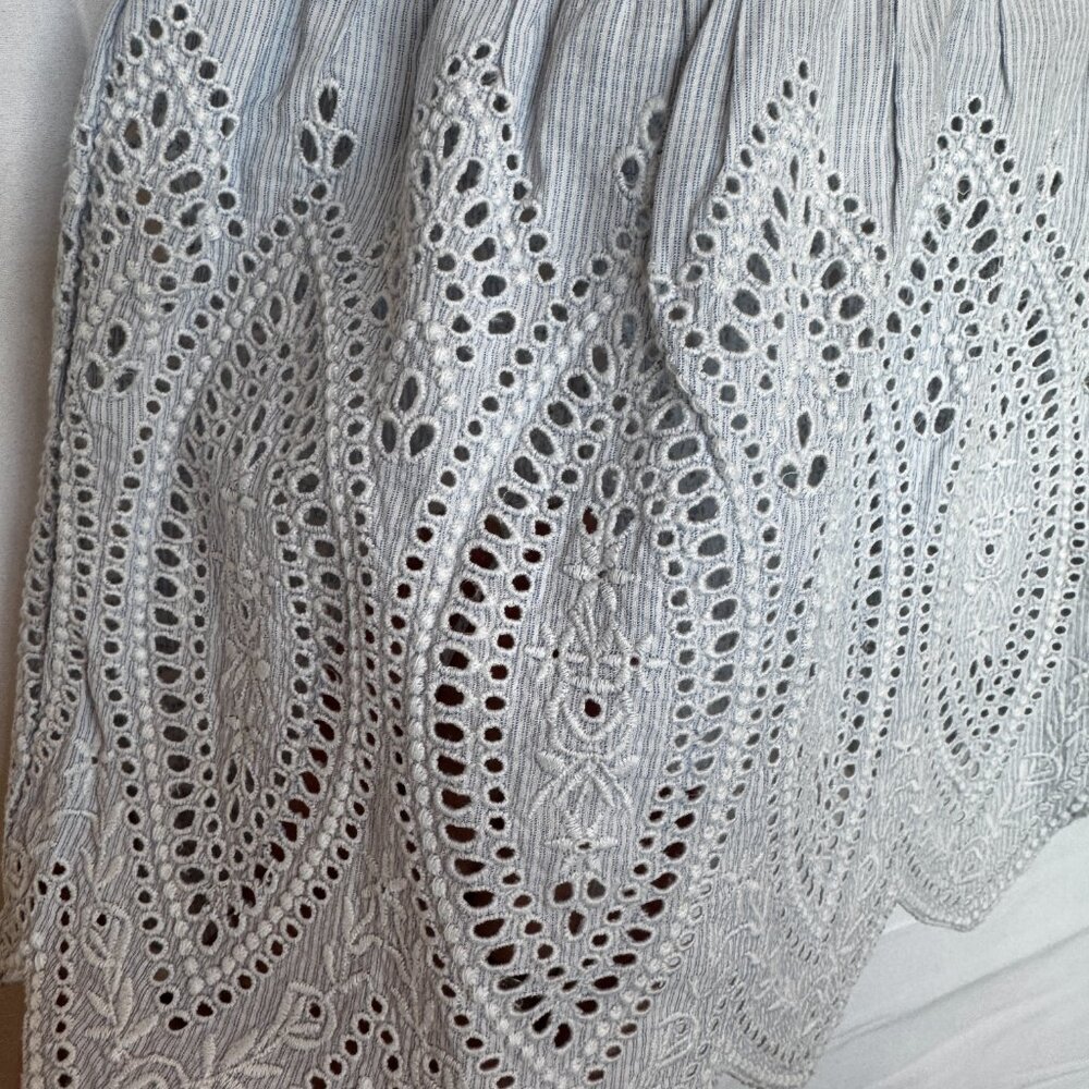 Joie Cerelia Eyelet Peplum Top Women M - Picture 5 of 11